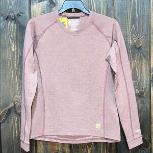 NWT Carhartt Force Heavyweight Top S Base Layer‎ Heathered Knit Purple Outdoor